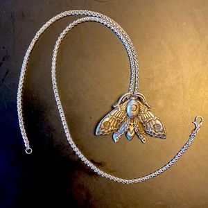 Luna moth pendant necklace